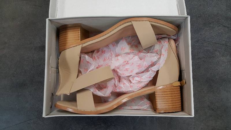 Womens Journee Collection Percy Ankle Strap Nude Sandal  Sandals - 7.5