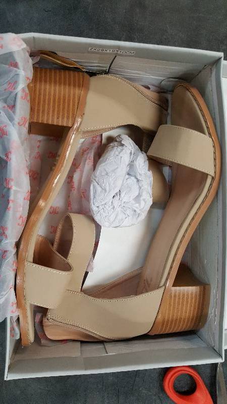 Womens Journee Collection Percy Ankle Strap Nude Sandal  Sandals - 8