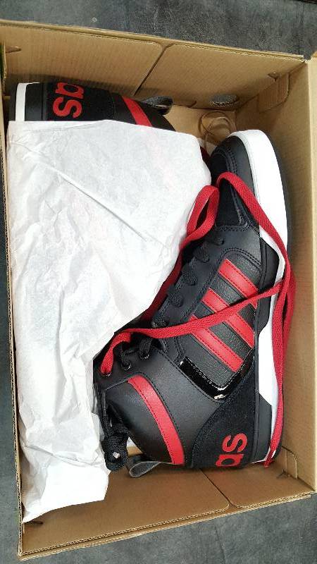 Mens adidas neo Raleigh mid Black - Red Shoe  Shoes -&nbsp10.5
