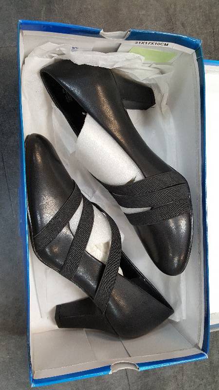 Womens Easy Street Camillo Pump - Black - Heel  Heels  Shoe  Shoes -&nbsp7 WIDE