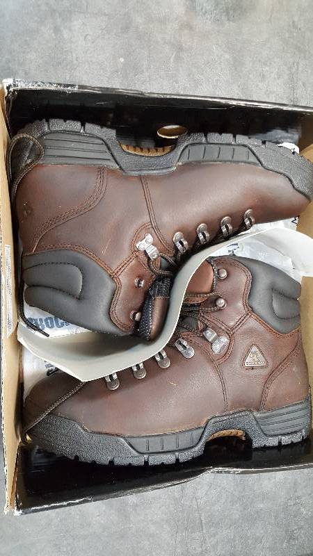Mens Rocky MobiLite 6 PT Brown Leather Boot  Boots - 10 WIDE
