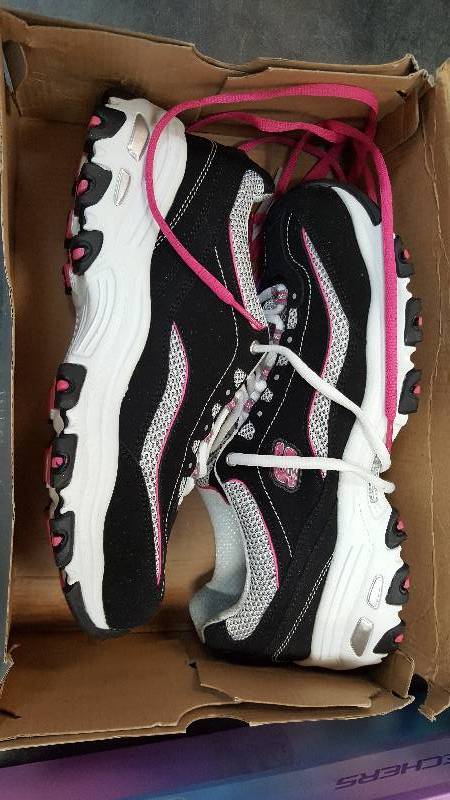 Womens Sketchers  Skechers LIFE SAVER Black Pink Shoe  Shoes - 9.5