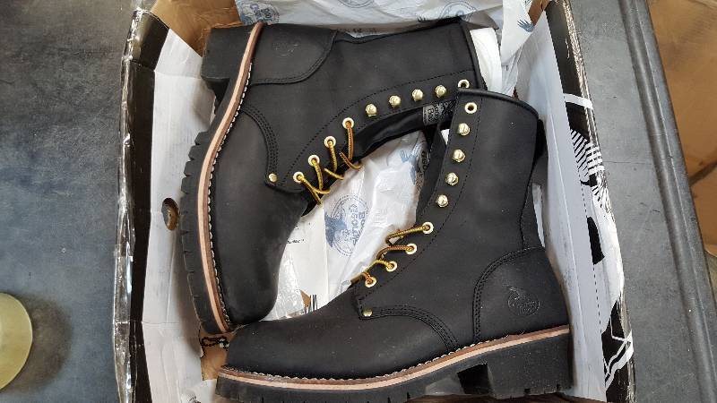 Mens Georgia Black ST Logger Black Boot  Boots - 10.5