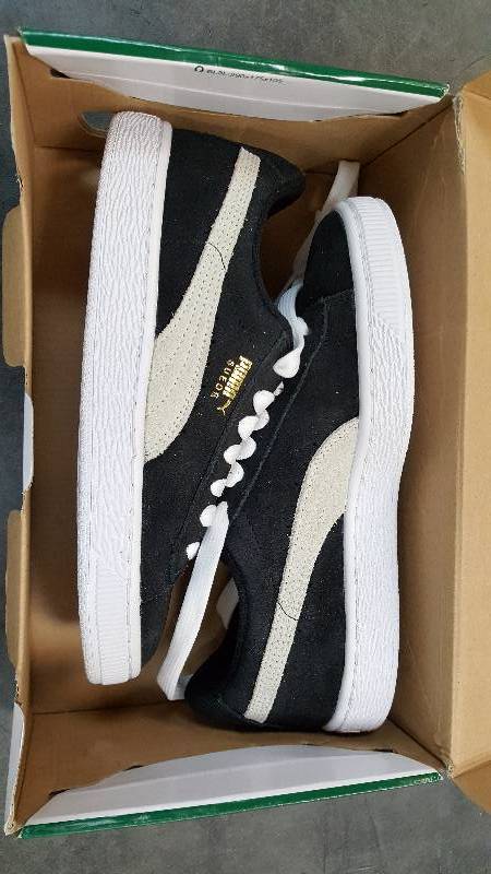 Kids PUMA SUEDE JR Black White Shoe  Shoes - 5