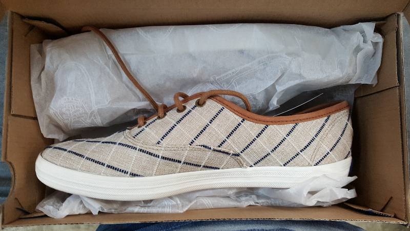 Womens KEDS CHAMPION WINDOWPANE Tan Shoe  Shoes - 8