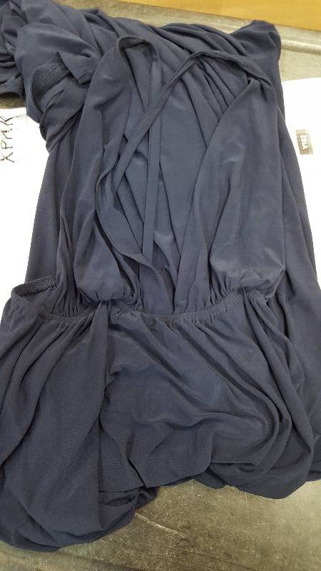 Womens Slinky Plunge Maxi Dress Navy 6