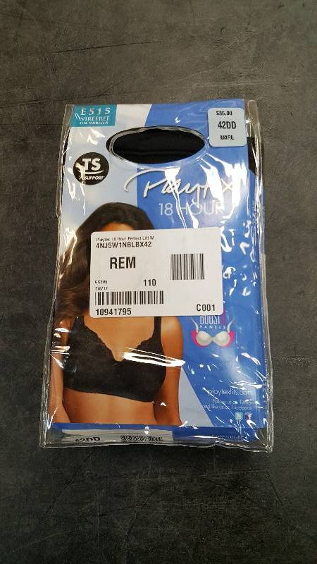 Playtex 18 Hour Perfect Lift W Black Bra - 42 DD