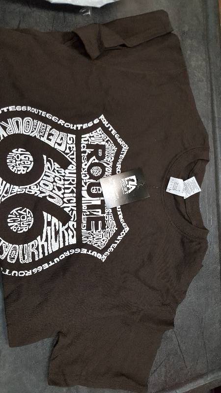 Mens T-shirt - Get Your Kicks Brown Small