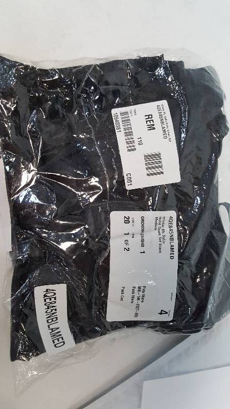 Winlar Ms Satin Robe Gown Set Black Medium