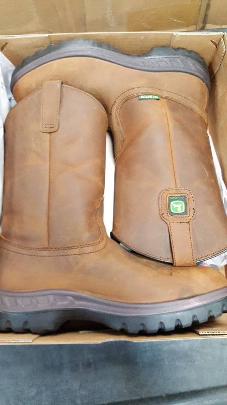 Mens John Deere Waterproof Wellington Tan Boot  Boots - 10.5