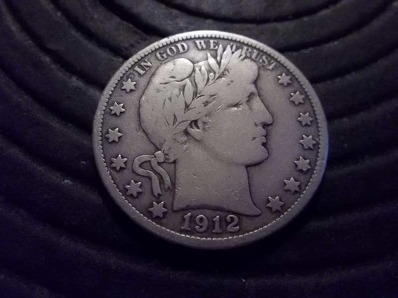 1912 D Barber Half Dollar In VF (Grey Sheets Wholesale Value $100.00)