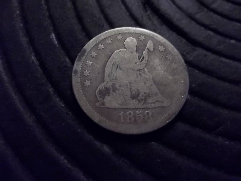 1858 Seated Liberty Quarter