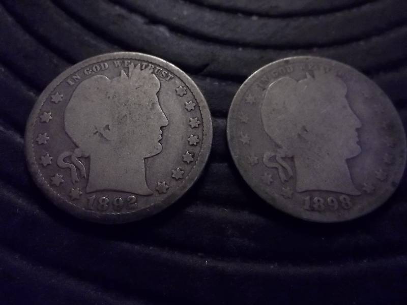 1892, 1898 Barber Quarters