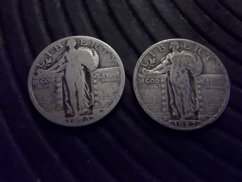 1926, 1927 Standing Liberty Quarters Strong Dates