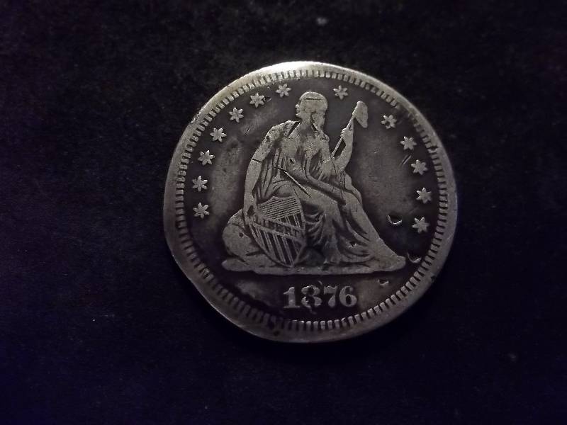 1876 S Seated Liberty Quarter