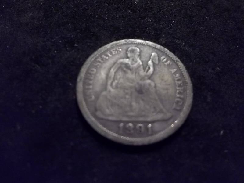 1891 O Seated Liberty Dime Higher Grade