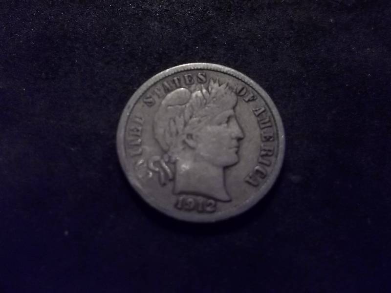 1912 D Barber Dime In XF