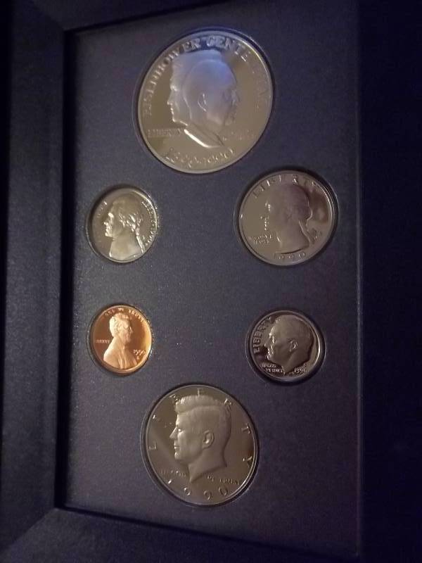 1990 US Mint Prestige Proof Set In Original Unc. Box, Packaging & COA