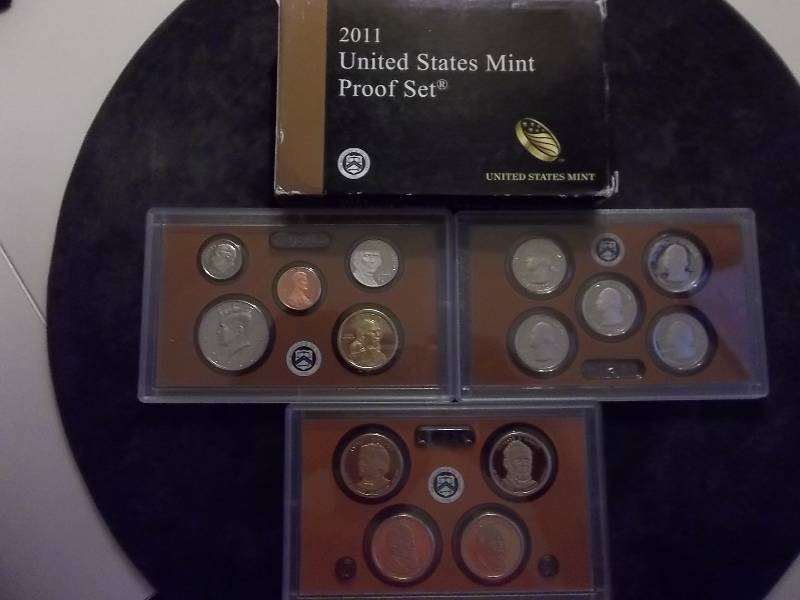 2010 US Mint Proof Set With State Quarters, Sac Dollar & 4 Presidential Dollar Proofs In Original Box & COA