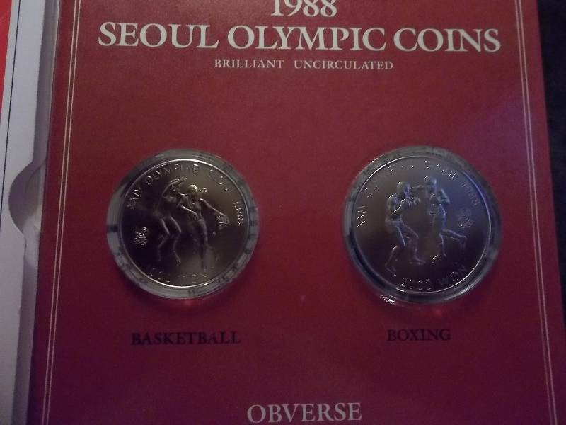 Official Commemorative Coins Of The 24th Olympiad Seoul 1988 In Original Packaging & COA