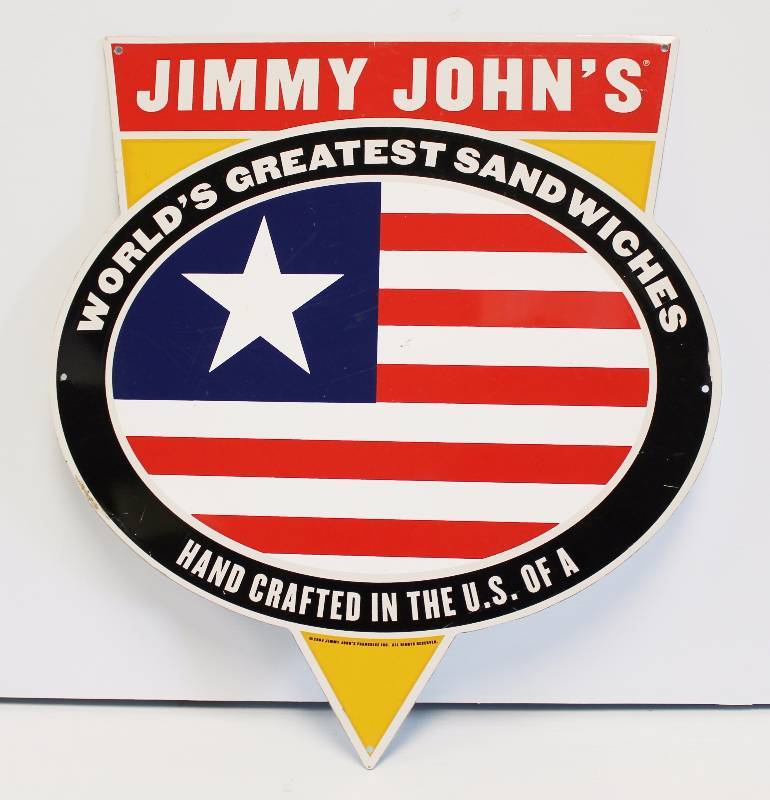 World S Greatest Sandwiches Jimmy John S Porcelain Sign