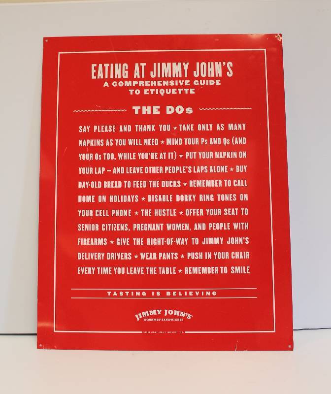 lot 50 image: Eating At JJ Sign