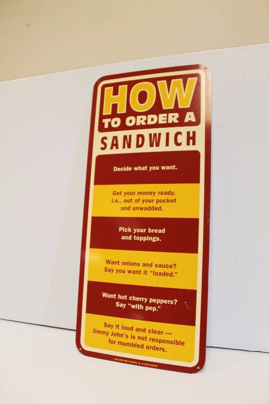 lot 55 image: How To Order An Unwich JJ Sign