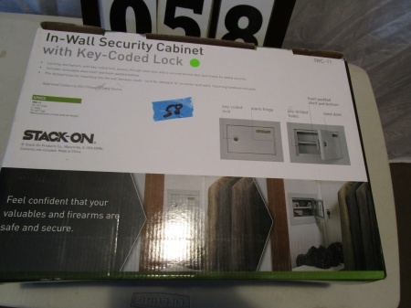 lot 58 image: Stack-On In Wall Security Cabinet