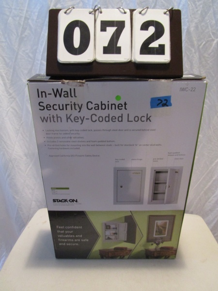 lot 72 image: Stack-On In Wall Security Cabinet