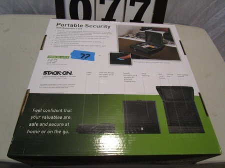 lot 77 image: Stack-On Large  Portable Security Case