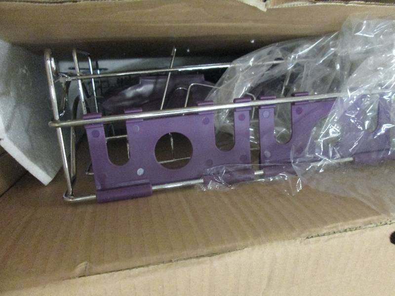 lot 9 image: Purple Dish Rack open box, Assembly...