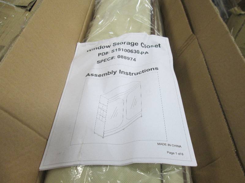 lot 104 image: Window Storage Closet open box, Ret...