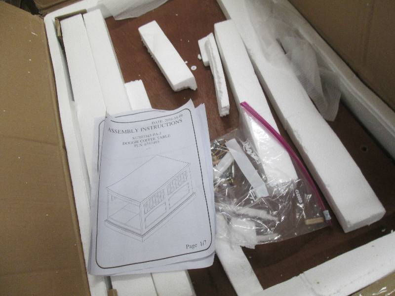 lot 107 image: Doggie Bed Coffee Table open box Re...