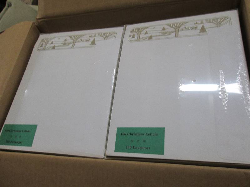 lot 62 image: 6 Pkgs of 100 Christmas Greeting Pa...