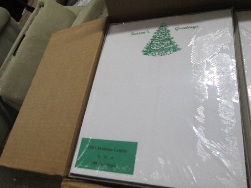 lot 68 image: 7 Pkgs of 100 Christmas Greeting Pa...