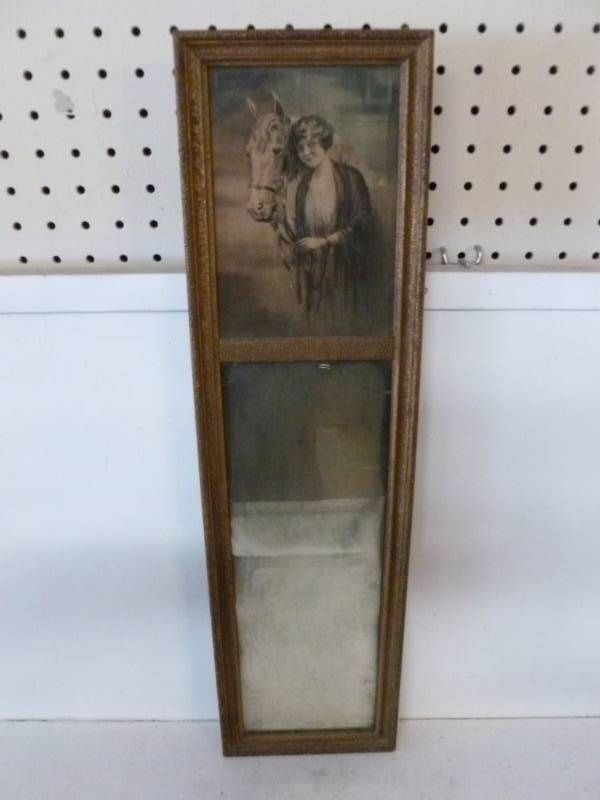 lot 95 image: Antique Picture Mirror