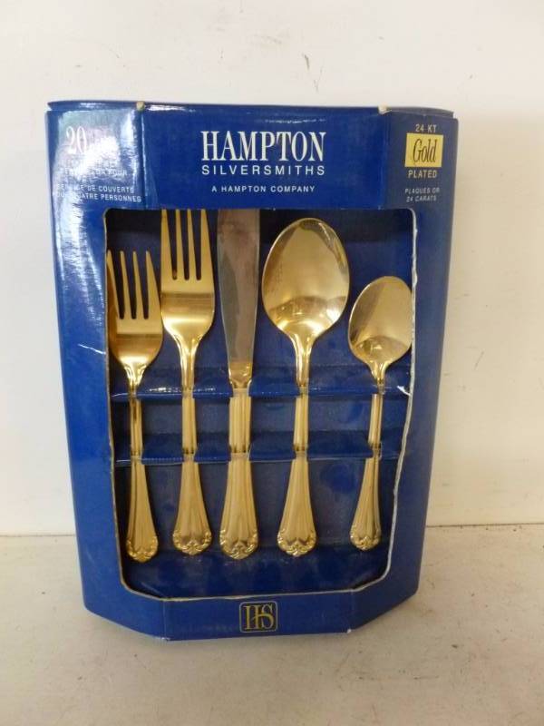 lot 232 image: Gold Plated Flatware