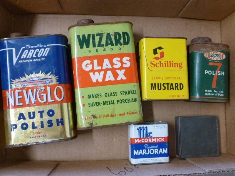 lot 246 image: Vintage Metal Containers