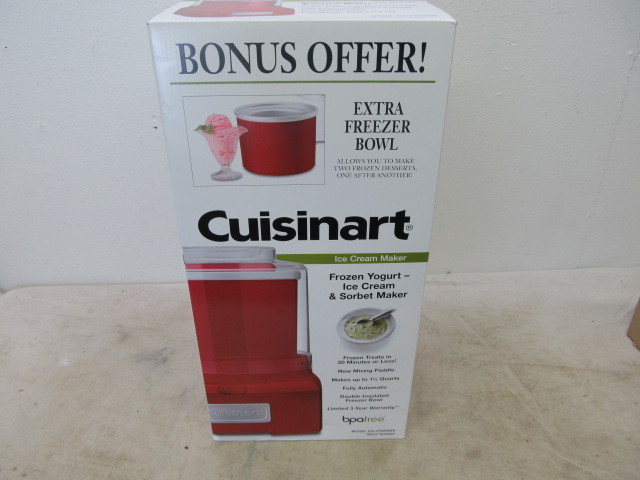 lot 85 image: BRAND NEW Cuisinart Frozen YogurtIce CreamSorbet Maker