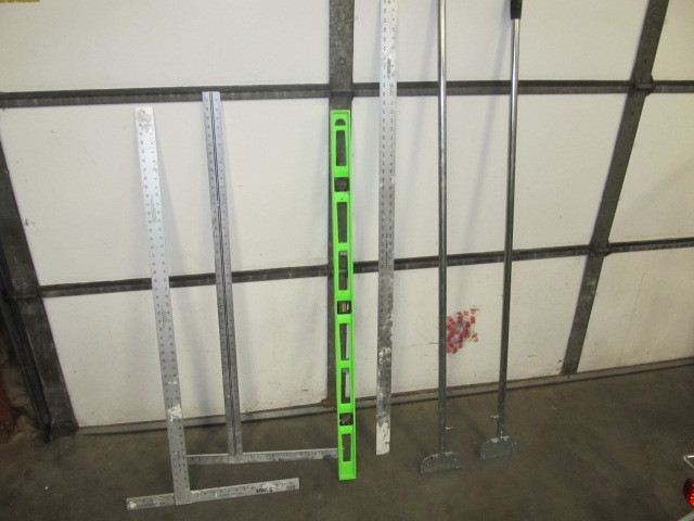 lot 98 image: Lot of Drywall Tools - Level Squares etc