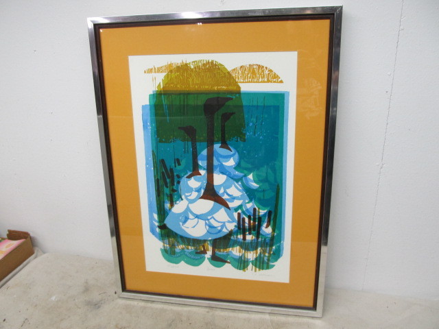 lot 101 image: Signed & Numbered DAVID WEIDMAN Silkscreen Print - Geese