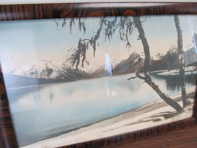lot 201 image: Large Framed Antique Tinted Photograph