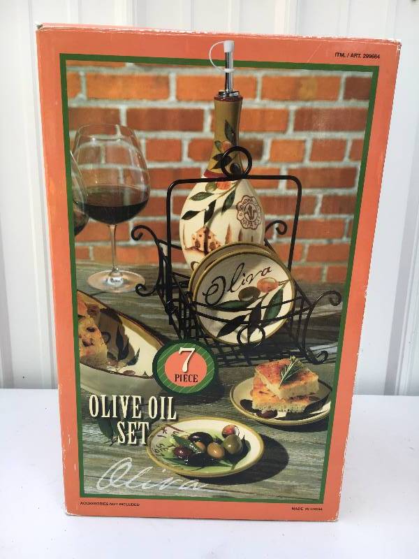 lot 47 image: 7 Piece Olive Oil Set