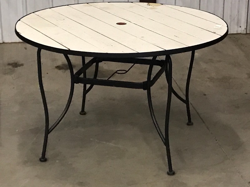 Steel-Framed 48 Patio Table With W...