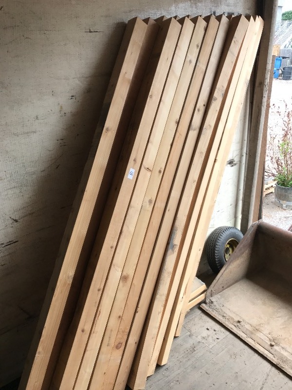 Lot Of (19) 4x4x8ft Cedar Deck Po...