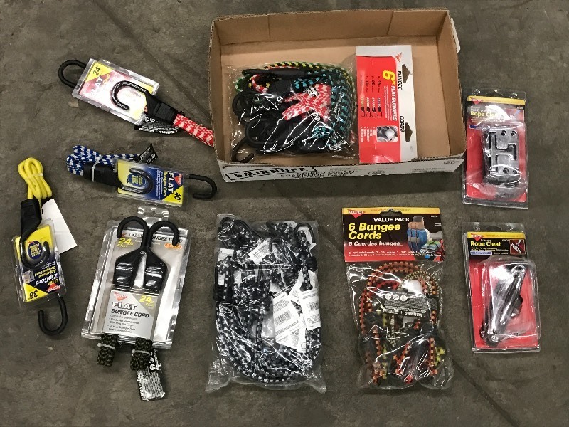 Box Of Assorted New Bungee Straps, ...