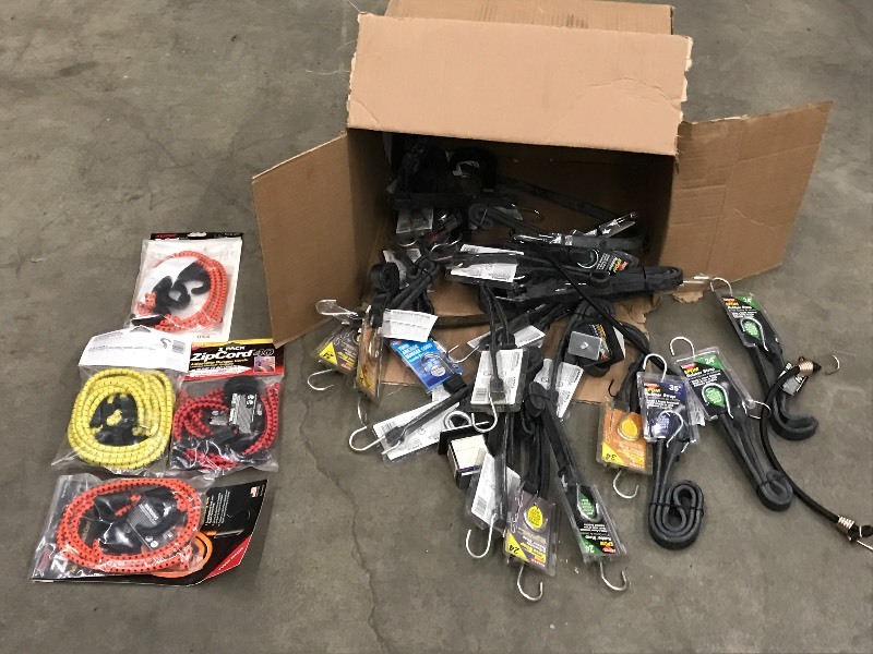 Large Lot Of Assorted New Bungee & ...