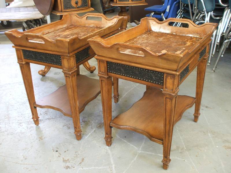 DECORATIVE WOOD END TABLES