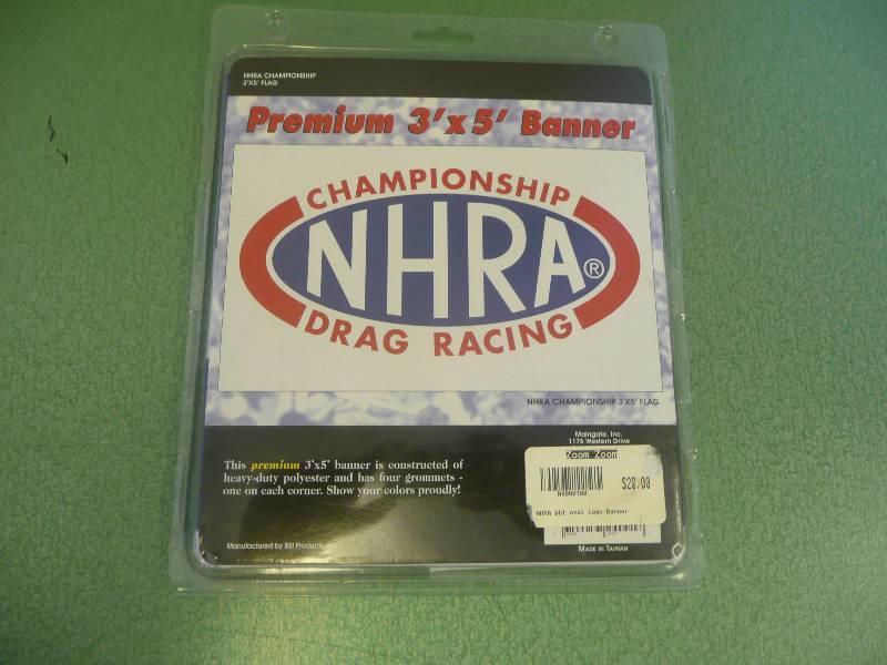 lot 16 image: New Old Stock NHRA Championship Drag Racing 3 By 5 FlagBanner - Still In Container - See Pictures