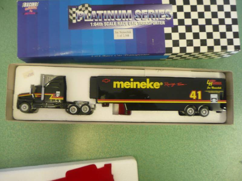 lot 35 image: JOE NEMECHEK 1 OF 2508 - 164 SCALE RACE CAR TRANSPORTER - COLLECTIBLES BY ACTION - SEE PICTURES